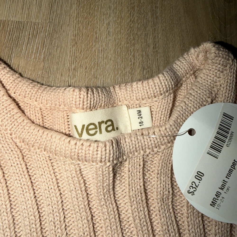 Vera Ribbed Knit Baby Romper - Picture 2 of 2